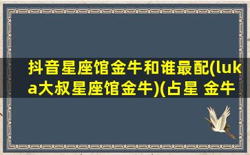 抖音星座馆金牛和谁最配(luka大叔星座馆金牛)(占星 金牛座)